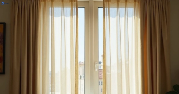 Dusty and dull curtains in bellarine-vic before steam cleaning